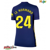 Camiseta Atletico Madrid Robin Le Normand #24 Visitante Equipación para mujer 2025-26 manga corta
